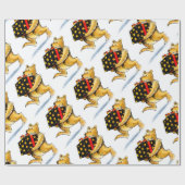 Kerstmis-Beren Cadeaupapier (Vlak)