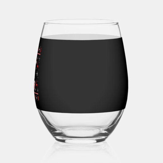 Kerstmis Beren Kerstmis Wijnglas Zonder Voet (Links)