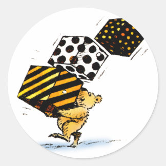 Kerstmis-Beren Ronde Sticker