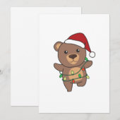 Kerstmis beren winterdieren beren feestdagenkaart (Voorkant / Achterkant)