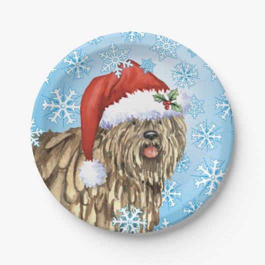 Kerstmis Bergamasco Papieren Bordje (Voorkant)