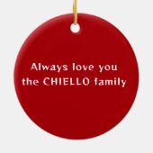 Kerstmis Berghond Foto Ornament (Achterkant)