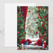 Kerstmis berghut budget feestdagenkaart (Voorkant / Achterkant)