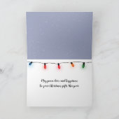 Kerstmis Berghut in Sneeuwvlokken Feestdagen Kaart (Binnen)