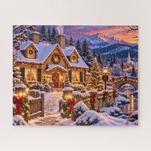 Kerstmis Berghut Legpuzzel (Horizontaal)