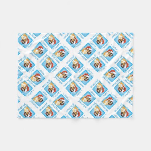 Kerstmis: Bernard Fleece Blanket Deken (Voorkant (Horizontaal))