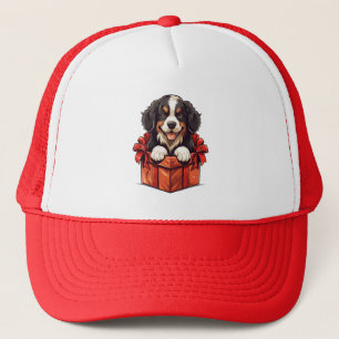 Kerstmis Berner Berg Hond Gift Box Trucker Pet