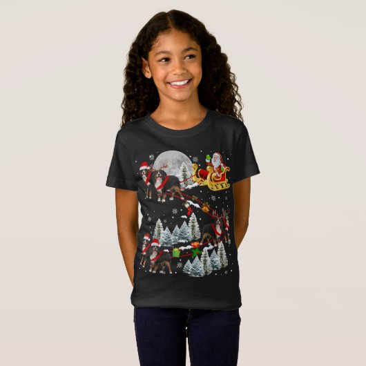 Kerstmis Berner Berg Sledge Kerstmis Sledge Sant T-shirt (Voorkant volledig)