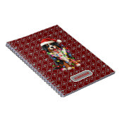 Kerstmis Berner Hond Santa Gepersonaliseerd Naam Notitieboek (Rechterzijde)
