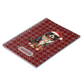 Kerstmis Berner Hond Santa Gepersonaliseerd Naam Notitieboek (Linkerzijde)