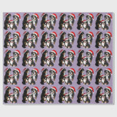 Kerstmis Berner Sennenhond  Cadeaupapier (Vlak)