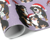 Kerstmis Berner Sennenhond  Cadeaupapier (Rol Hoek)