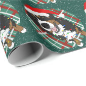 Kerstmis Berner Sennenhond Cadeaupapier (Rol Hoek)