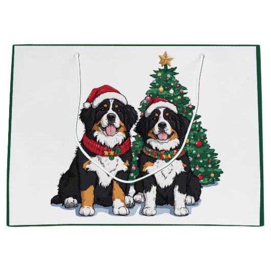 Kerstmis Berner Sennenhonden Groot Cadeauzakje (Voorkant)