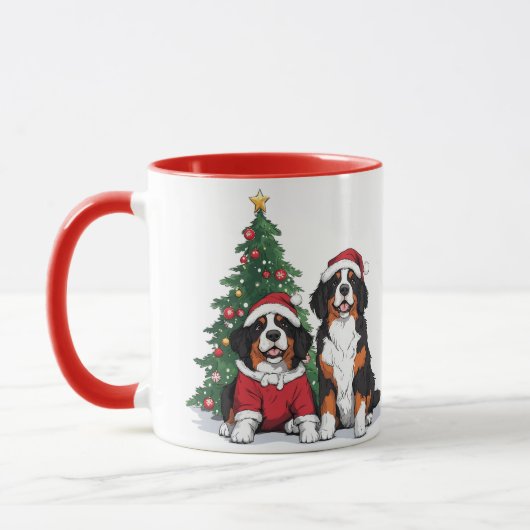 Kerstmis Berner Sennenhonden Mok (Links)