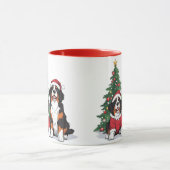 Kerstmis Berner Sennenhonden Mok (Midden)