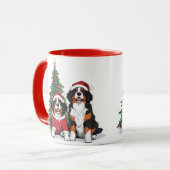 Kerstmis Berner Sennenhonden Mok (Voorkant links)