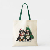 Kerstmis Berner Sennenhonden Tote Bag (Achterkant)