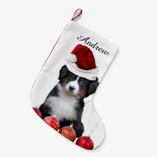 Kerstmis Bernese Mountain Dog Kleine Kerstsok (Voorkant (Hangend))