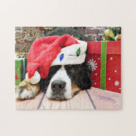 Kerstmis - Bernese Mountain Dog - Mya Legpuzzel (Horizontaal)