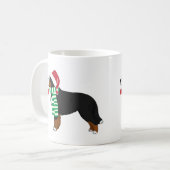 Kerstmis Bernese Mountain Holiday Dog Koffiemok (Voorkant links)