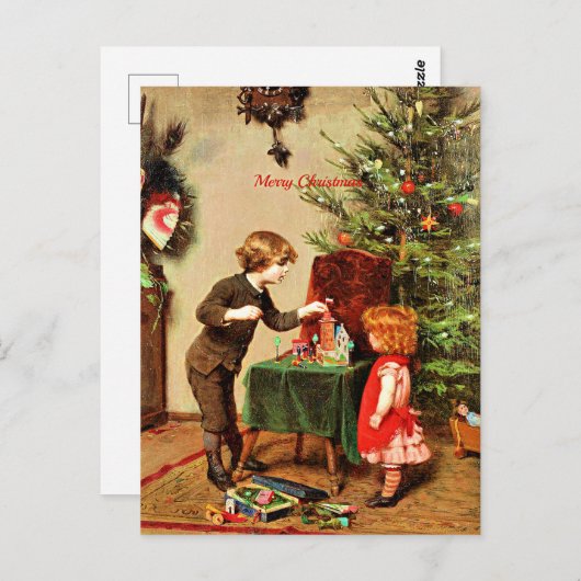 Kerstmis, beroemd schilderij van Felix Ehrlich Briefkaart (Voorkant / Achterkant)