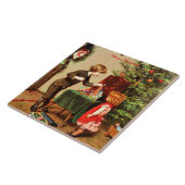 Kerstmis, beroemd schilderij van Felix Ehrlich Tegeltje (Zijkant)