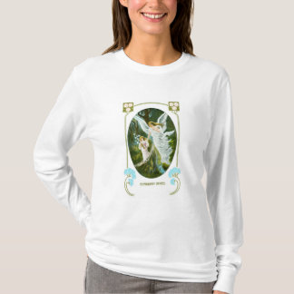 Kerstmis beschermengel feestelijk t-shirt