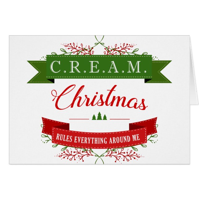 Kerstmis beslist alles rond me! Kaart (Voorkant Horizontaal)