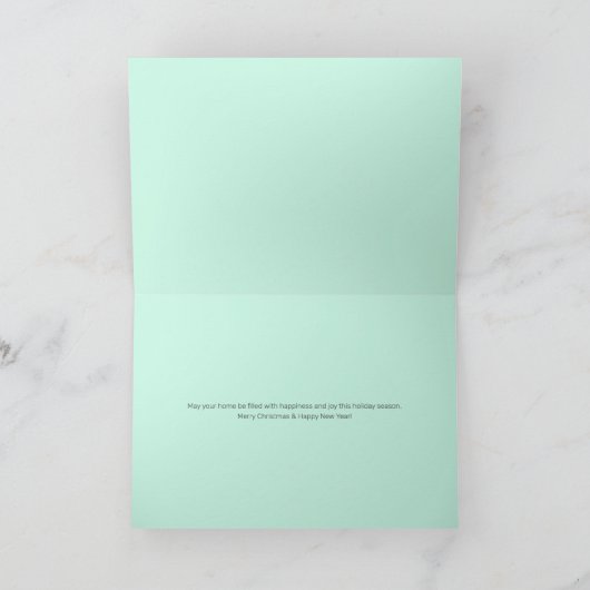 Kerstmis besneeuwd dennenbos Winter Wonderland Feestdagen Kaart (Binnen)