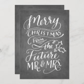 Kerstmis bespaart de datum waarop geen foto met br save the date (Voorkant / Achterkant)