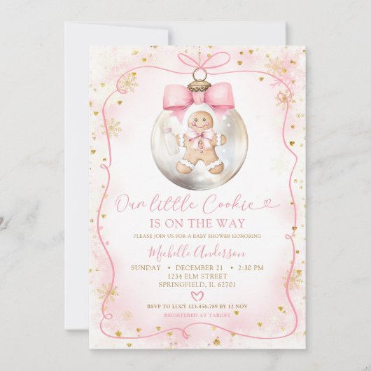 Kerstmis besprenkelde een klein koekje op weg naar kaart (Voorkant)