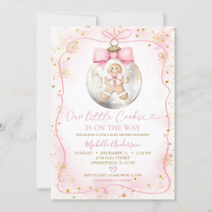 Kerstmis besprenkelde een klein koekje op weg naar kaart