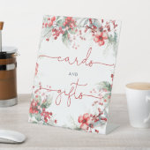 Kerstmis Besproeiing Kaarten & Cadeaus Reclamebord Met Voetstuk (Insitu)