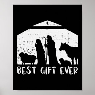 Kerstmis Beste Gift Geboorte Xmas Christelijke Man Poster