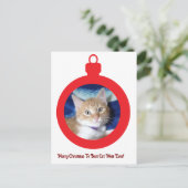 Kerstmis, Beste Kattenmoeder Ooit , Briefkaart (Staand voorkant)