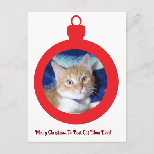 Kerstmis, Beste Kattenmoeder Ooit , Briefkaart (Voorkant)