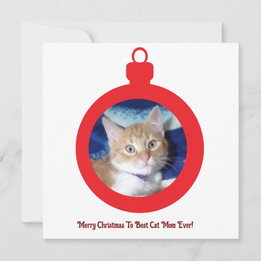 Kerstmis, Beste Kattenmoeder Ooit , Vlakke Kaart (Voorkant)