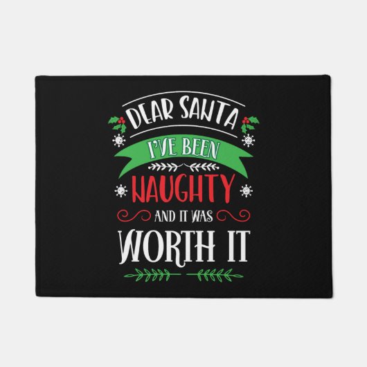 Kerstmis Beste Kerstman I_ve Been Naughty Grappige Deurmat (Voorkant)