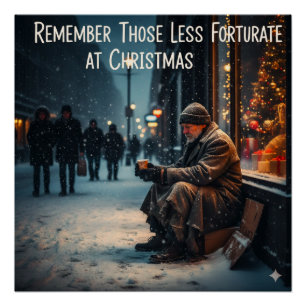 KERSTMIS BETEKENIS PLAATJE HERINNER DE ARMEN PERFECT POSTER