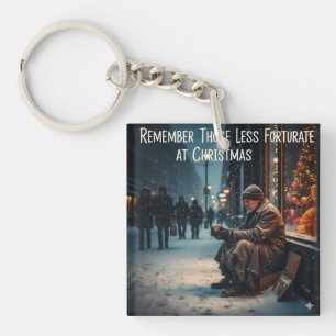KERSTMIS BETEKENIS PLAATJE HERINNER DE ARMEN SLEUTELHANGER
