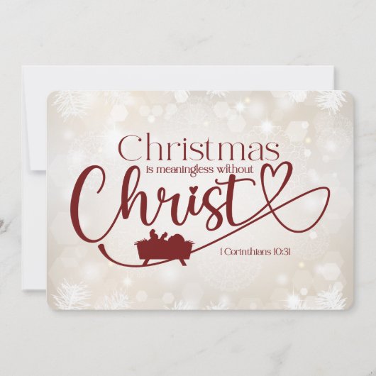 KERSTMIS BETEKENISLOOS ZONDER CHRIST Holiday Kaart (Voorkant)