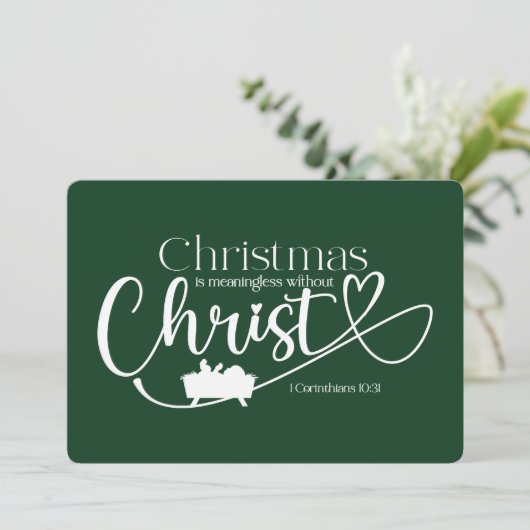 KERSTMIS BETEKENISLOOS ZONDER CHRIST Holiday Kaart (Staand voorkant)