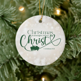 KERSTMIS BETEKENISLOOS ZONDER CHRISTUS Custom Gift Keramisch Ornament