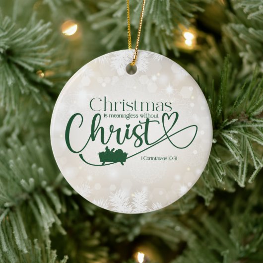 KERSTMIS BETEKENISLOOS ZONDER CHRISTUS Custom Gift Keramisch Ornament (Boom)