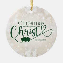 KERSTMIS BETEKENISLOOS ZONDER CHRISTUS Custom Gift Keramisch Ornament