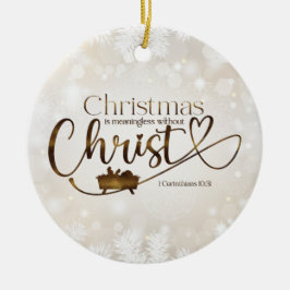 KERSTMIS BETEKENISLOOS ZONDER CHRISTUS Custom Gift Keramisch Ornament