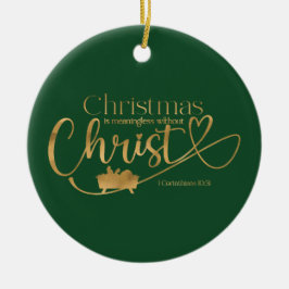KERSTMIS BETEKENISLOOS ZONDER CHRISTUS Custom Gift Keramisch Ornament