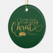 KERSTMIS BETEKENISLOOS ZONDER CHRISTUS Custom Gift Keramisch Ornament (Links)