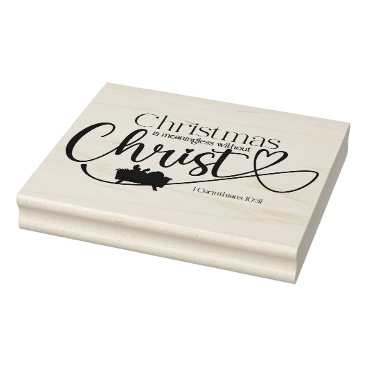 KERSTMIS BETEKENISLOOS ZONDER CHRISTUS HOUTEN RUBBERSTEMPEL (Stempel)